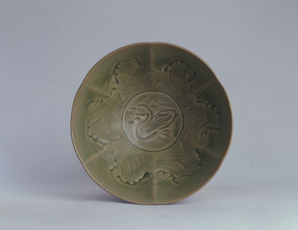 图片[2]-Yaozhou kiln blue-glaze carved saltwater duck shaped bowl-China Archive